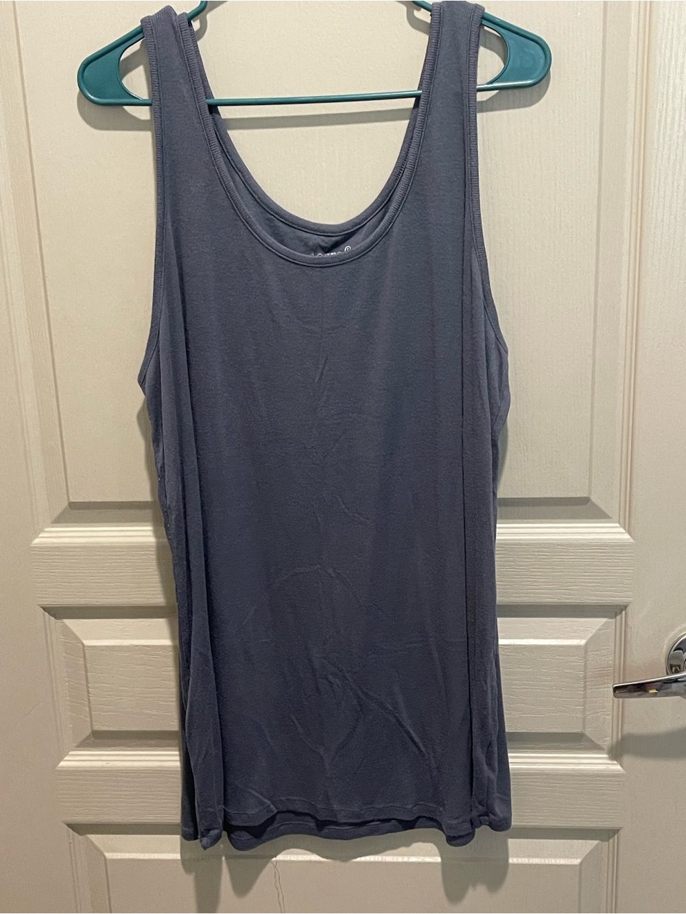 Terra & Sky Scoop Neck Sleeveless Tank Top - Slate Blue